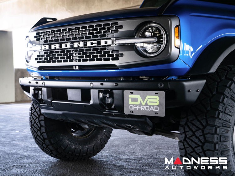 OEM Ford Front Bumper License Plate Bracket For 2021-2023 Bronco Sport, Black Textured Plastic, M1PZ-17A385-AC